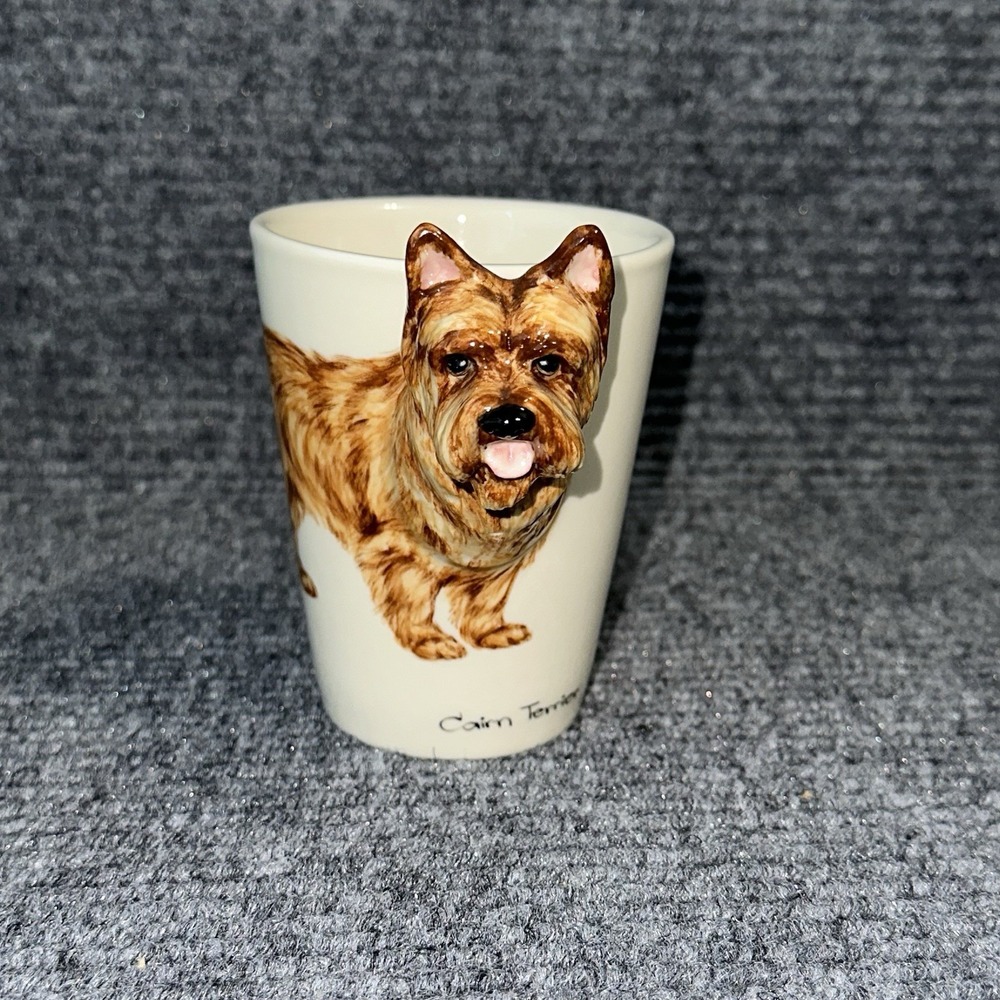 3D Cairn Terrier Dog Coffee Mug Handmade‎ by Blue Witch